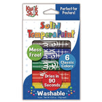 Kwik Stix Tempera Paint Set, 0.7" x 3.5", Assorted, 6 Sticks/Pack, 24 Packs/Carton