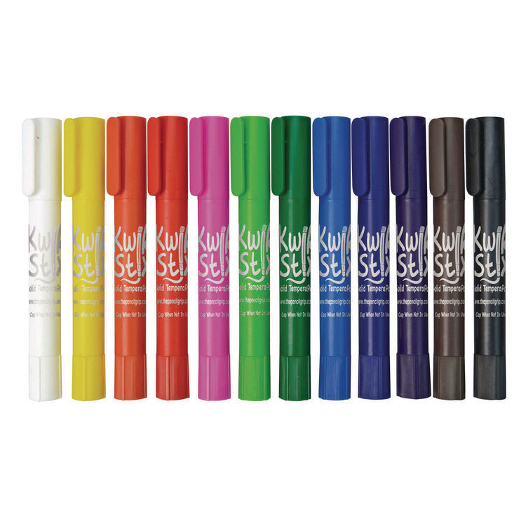 Thin Stix Tempera Paint Set, 12 Assorted Classic Colors, 12/Set, 12 Sets/Carton