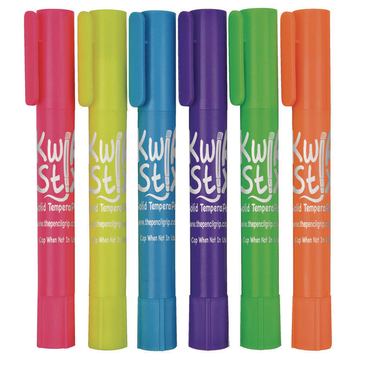 Thin Stix Tempera Paint Set, 12 Assorted Metallic Colors, 24/Set, 6 Sets/Carton