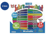 Thin Stix Tempera Paint Set, 12 Assorted Metallic Colors, 24/Set, 6 Sets/Carton