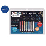 Wonder Stix Playmat Kit, 8 Assorted Pastel Wonderstix and 4 Playmats/Pack, 12 Packs/Carton