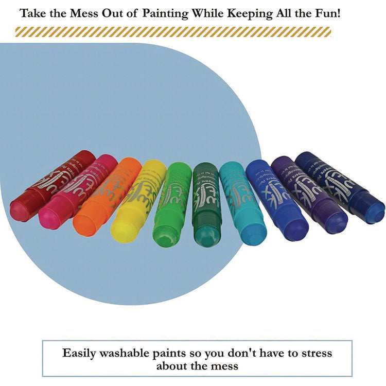 Kwik Stix Tempera Paint Set, 10 Assorted Jewel Tones Colors, 10/Pack, 12 Packs/Carton