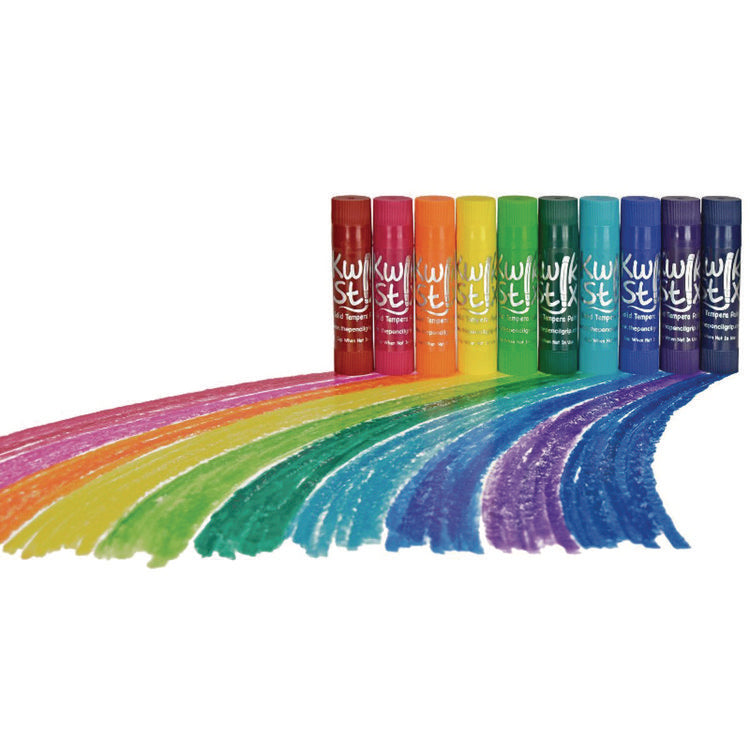 Kwik Stix Tempera Paint Set, 10 Assorted Jewel Tones Colors, 10/Pack, 12 Packs/Carton