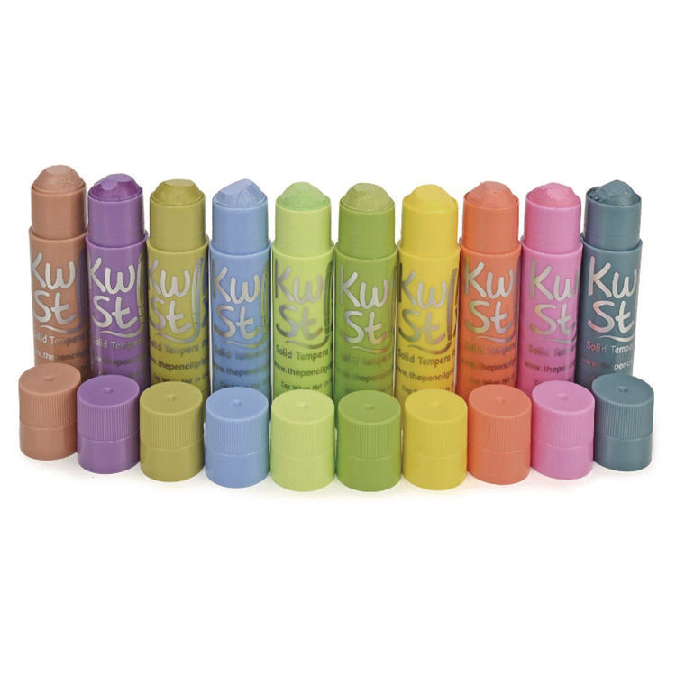Kwik Stix Tempera Paint Set, 10 Assorted Pastel Colors, 10/Set, 12 Sets/Carton