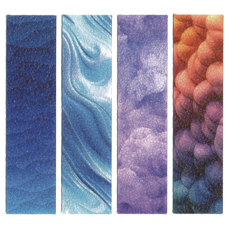 Zen Strips, Sandy Gradient, Assorted Colors, 4/Set, 36 Sets/Carton