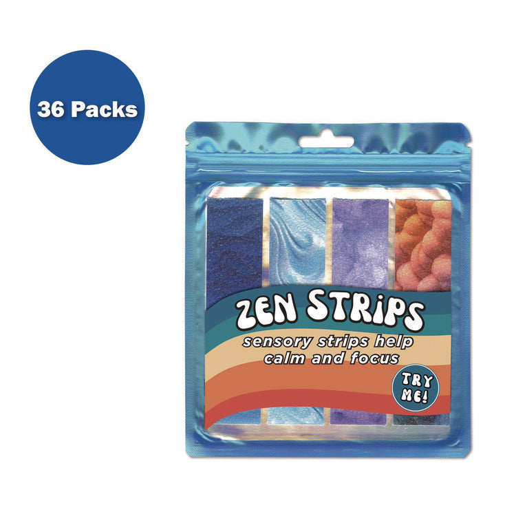 Zen Strips, Sandy Gradient, Assorted Colors, 4/Set, 36 Sets/Carton