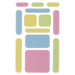 Anywhere Zen Strips, Bumpy, Assorted Pastel Colors, 13/Set, 24 Sets/Carton