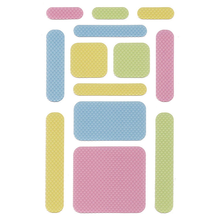 Anywhere Zen Strips, Bumpy, Assorted Pastel Colors, 13/Set, 24 Sets/Carton
