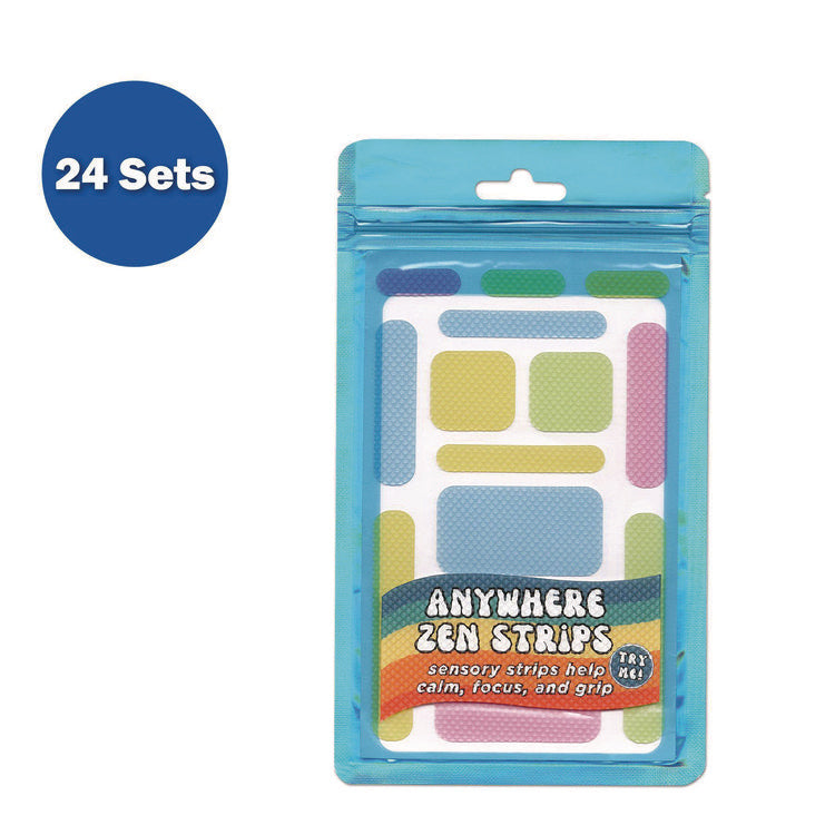 Anywhere Zen Strips, Bumpy, Assorted Pastel Colors, 13/Set, 24 Sets/Carton