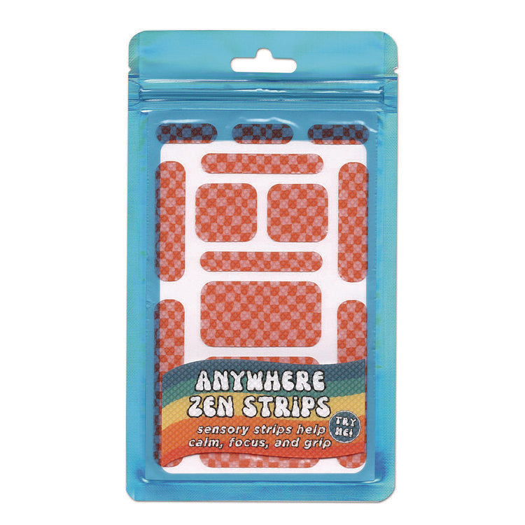 Anywhere Zen Strips, Bumpy Checkered, Pink/Red, 13/Set, 24 Sets/Carton