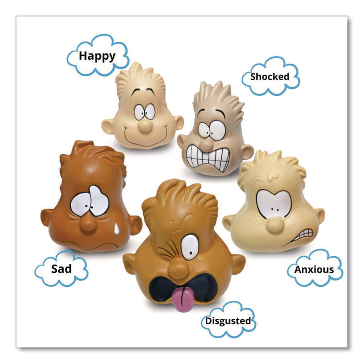 Feeling Heads Expression Set, Assorted Colors, 5/Set, 10 Sets/Carton