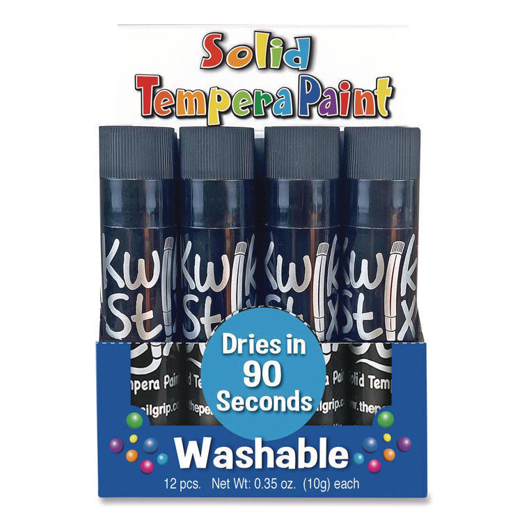 Kwik Stix Single Color Pack, 0.7" x 3.5", Black, 12/Pack, 12 Packs/Carton