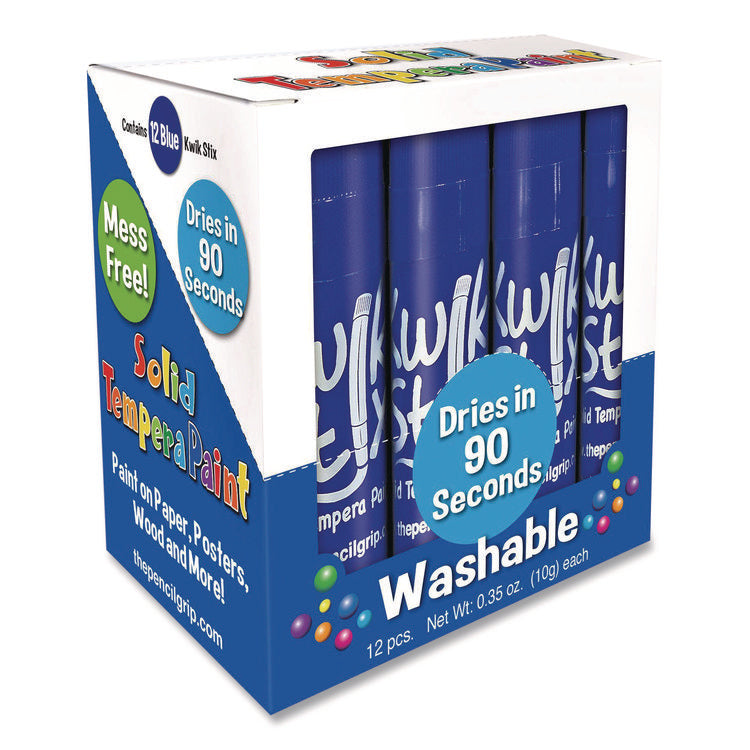 Kwik Stix Single Color Pack, 0.7" x 3.5", Blue, 12/Pack, 12 Packs/Carton