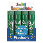 Kwik Stix Single Color Pack, 0.7" x 3.5", Green, 12/Pack, 12 Packs/Carton