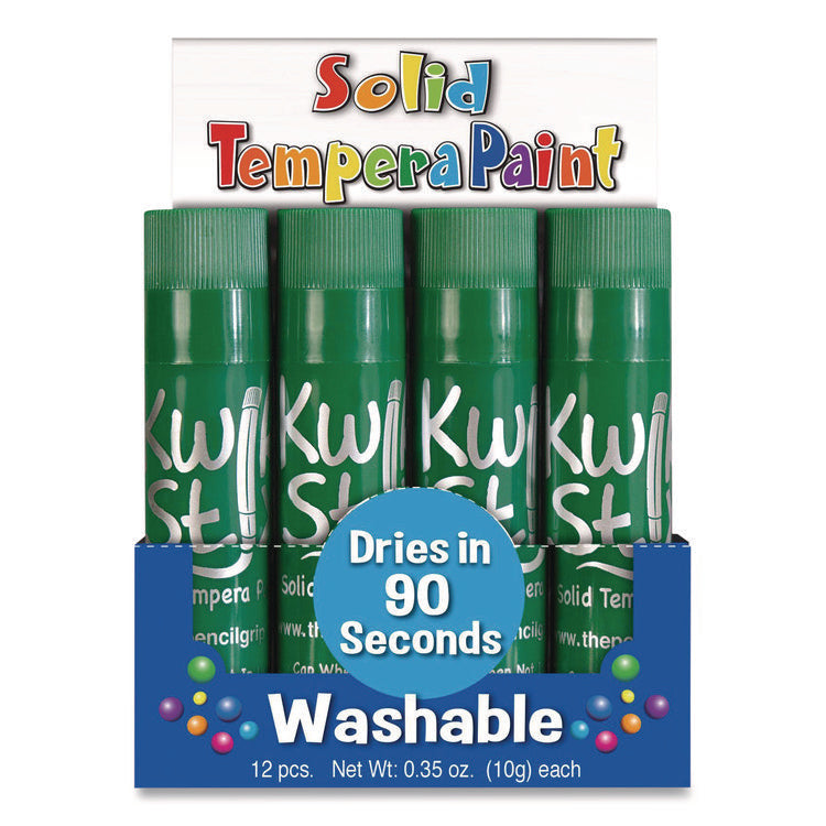 Kwik Stix Single Color Pack, 0.7" x 3.5", Green, 12/Pack, 12 Packs/Carton
