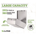 Horizontal C-Fold/Multi-Fold Paper Towel Dispenser, 10.2 x 4 x 11.2, Brushed Nickel
