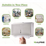 Horizontal C-Fold/Multi-Fold Paper Towel Dispenser, 7.08 x 3.93 x 10.82, Brushed Nickel