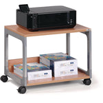 System 48 Multi-Function Trolley, Metal, 2 Shelves, 23.6 x 18.7 x 17, Beech