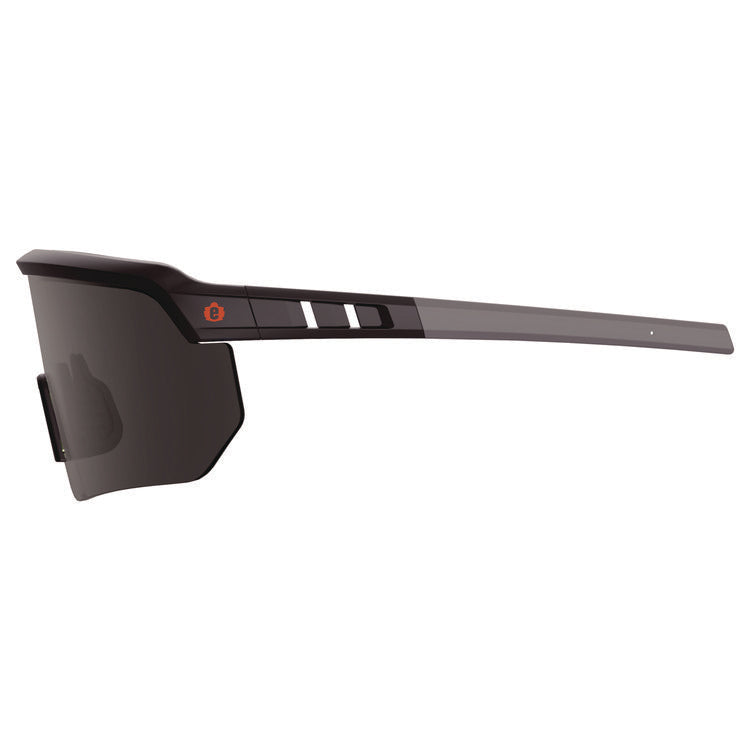 Skullerz AEGIR-AFASPM Anti-Scratch and Enhanced Anti-Fog Safety Glasses, Matte Black Frame, Smoke Polycarb Lens