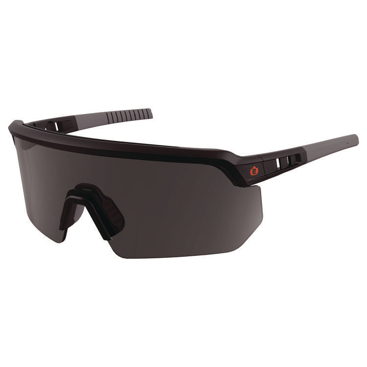 Skullerz AEGIR-AFASPM Anti-Scratch and Enhanced Anti-Fog Safety Glasses, Matte Black Frame, Smoke Polycarb Lens
