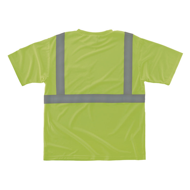 GloWear 8289-ECO Class 2 Recycled Hi-Vis T-Shirt, X-Small, Lime