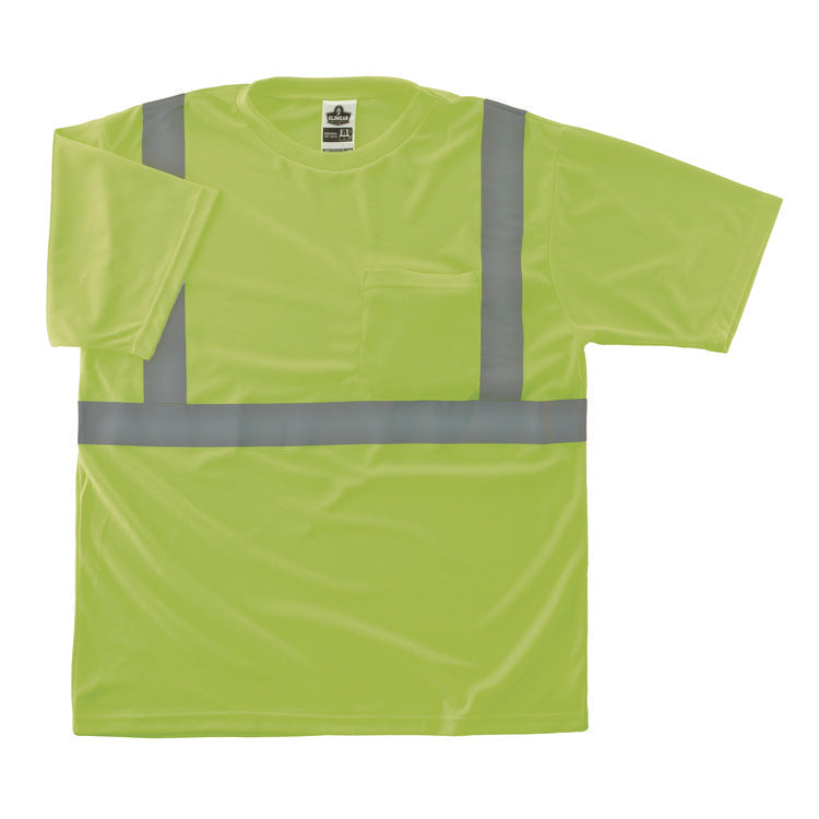 GloWear 8289-ECO Class 2 Recycled Hi-Vis T-Shirt, 3X-Large, Lime