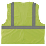 GloWear 8205HL-ECO Class 2 Recycled Hi-Vis Vest, Mesh, Polyester, X-Small, Lime