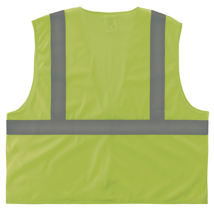 GloWear 8205HL-ECO Class 2 Recycled Hi-Vis Vest, Mesh, Polyester, X-Small, Lime