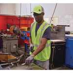 GloWear 8205HL-ECO Class 2 Recycled Hi-Vis Vest, Mesh, Polyester, 4X-Large/5X-Large, Lime