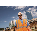 GloWear 8205HL-ECO Class 2 Recycled Hi-Vis Vest, Mesh, Polyester, Small/Medium, Orange
