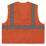 GloWear 8205HL-ECO Class 2 Recycled Hi-Vis Vest, Mesh, Polyester, 2X-Large/3X-Large, Orange