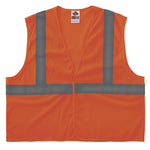 GloWear 8205HL-ECO Class 2 Recycled Hi-Vis Vest, Mesh, Polyester, 2X-Large/3X-Large, Orange