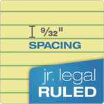 Second Nature Recycled Ruled Pads, Narrow Rule, 50 Canary-Yellow 5 X 8 Sheets, Dozen