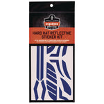 Skullerz 8961 Reflective Hard Hat and Safety Helmet Sticker Kit, 18 Assorted Stickers, Blue