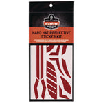 Skullerz 8961 Reflective Hard Hat and Safety Helmet Sticker Kit, 18 Assorted Stickers, Red