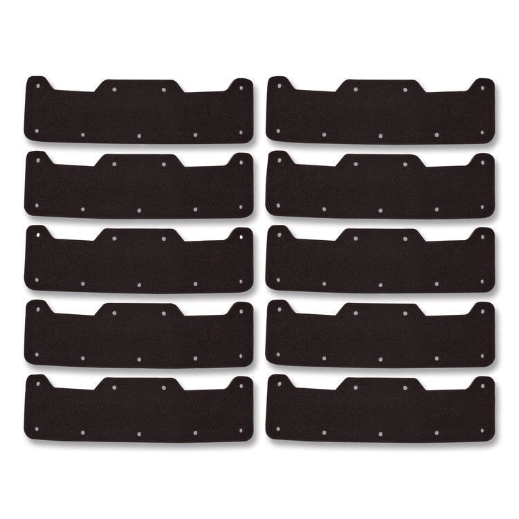 Skullerz 8953 Hard Shell Bump Cap Sweatband Replacement, Black, 10/Pack