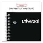 Wirebound Notebook, 1-Subject, Medium/College Rule, Black Cover, (100) 11 x 8.5 Sheets