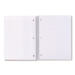 Wirebound Notebook, 1-Subject, Medium/College Rule, Black Cover, (70) 10.5 x 8 Sheets