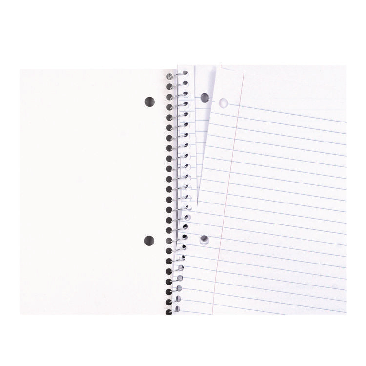 Wirebound Notebook, 1-Subject, Wide/Legal Rule, Black Cover, (70) 10.5 x 8 Sheets