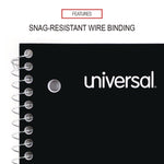 Wirebound Notebook, 1-Subject, Quadrille Rule (4 sq/in), Black Cover, (70) 10.5 x 8 Sheets