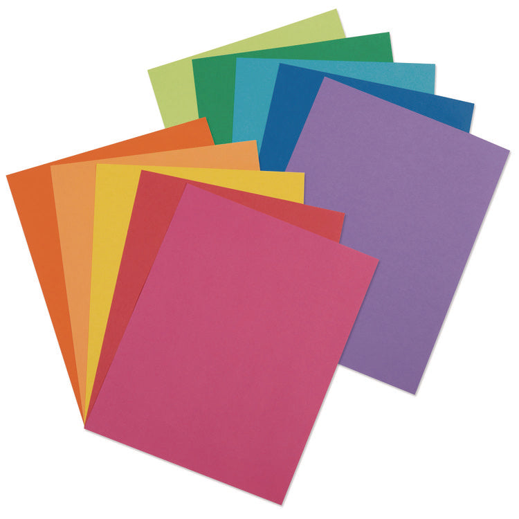 Array Card Stock, 65 lb Cover Weight, 8.5 x 11, Assorted Lively Colors, 250/Pack