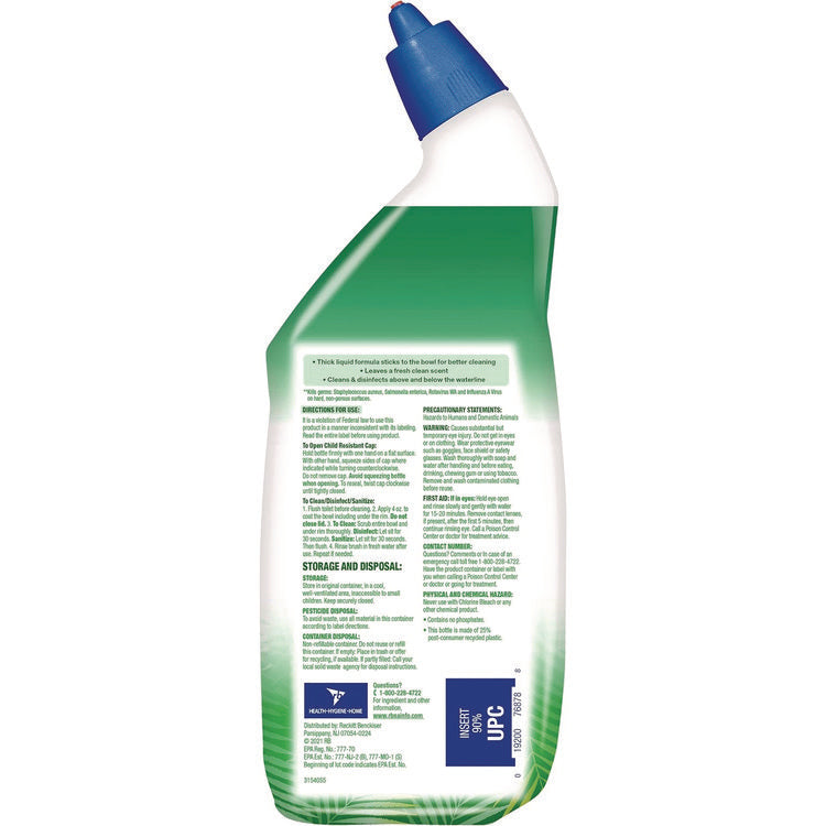 Cling and Fresh Toilet Bowl Cleaner, Forest Rain Scent, 24 oz, 2/Pack