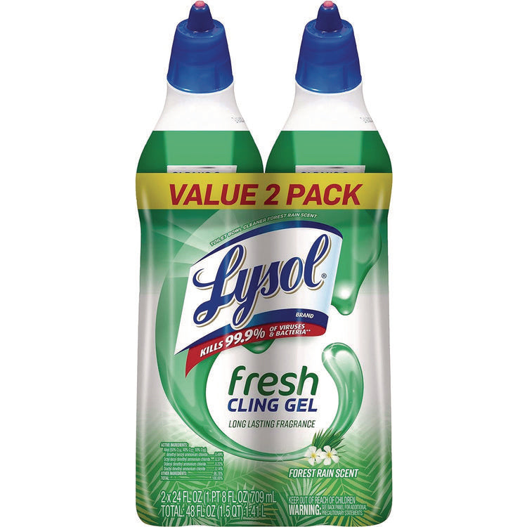 Cling and Fresh Toilet Bowl Cleaner, Forest Rain Scent, 24 oz, 2/Pack