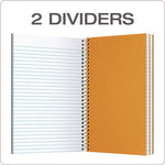 Earthwise by Oxford Recycled Small Notebooks, 3-Subject, Medium/College Rule, Randomly Assorted Covers, (150) 9.5 x 6 Sheets