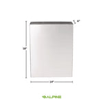 Stainless Steel Surface-Mounted Waste Receptacle, 6.4 gal, Brushed Stainless Steel