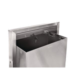 Stainless Steel Recessed 12 Gal Leak-Proof Waste Receptacle, Brushed Stainless Steel