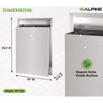 Stainless Steel Recessed 12 Gal Leak-Proof Waste Receptacle, Brushed Stainless Steel