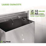 Stainless Steel Recessed 12 Gal Leak-Proof Waste Receptacle, Brushed Stainless Steel
