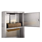 Stainless Steel Surface-Mounted Paper Towel Dispenser with Waste Receptacle, 28 x 4 x 14