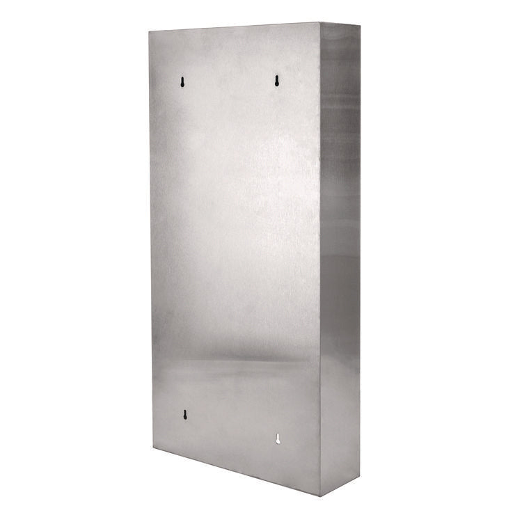 Stainless Steel Surface-Mounted Paper Towel Dispenser with Waste Receptacle, 28 x 4 x 14